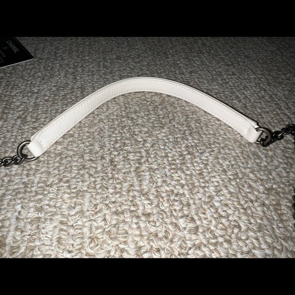 Chanel Authentic Lambskin Brick Lego White Flap Shoulder Crossbody Bag - Picture 13 of 14